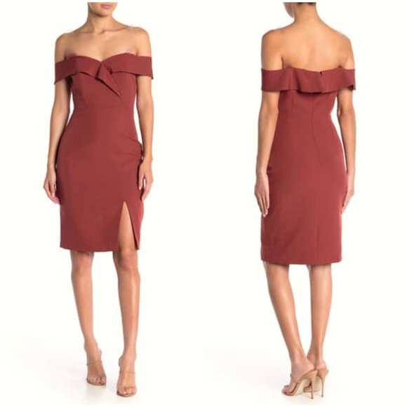 One One Six Dresses & Skirts - ONE ONE SIX Off Shoulder Sweetheart Sheath Dress S